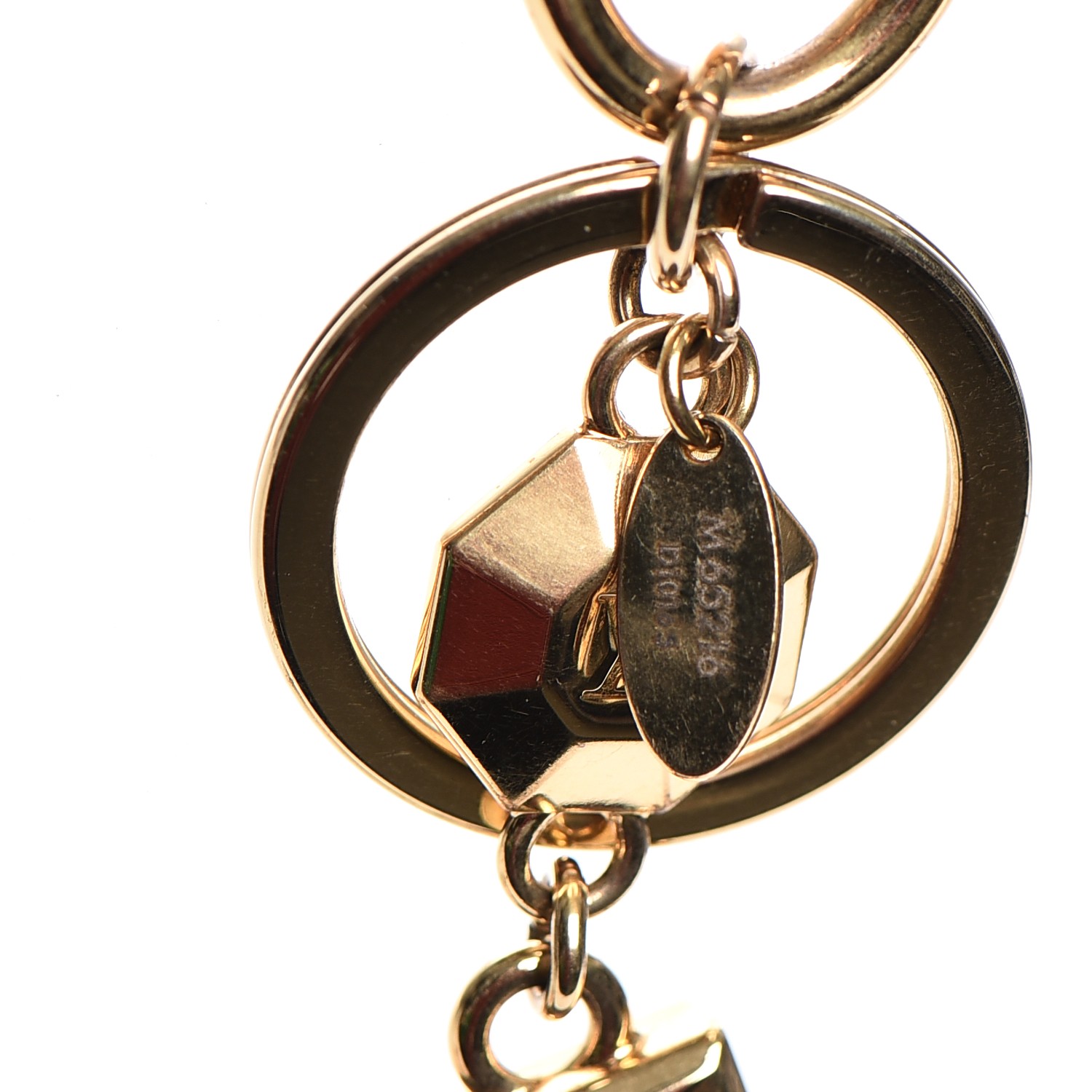 LOUIS VUITTON LV Facettes Bag Charm Key Holder Gold 225074