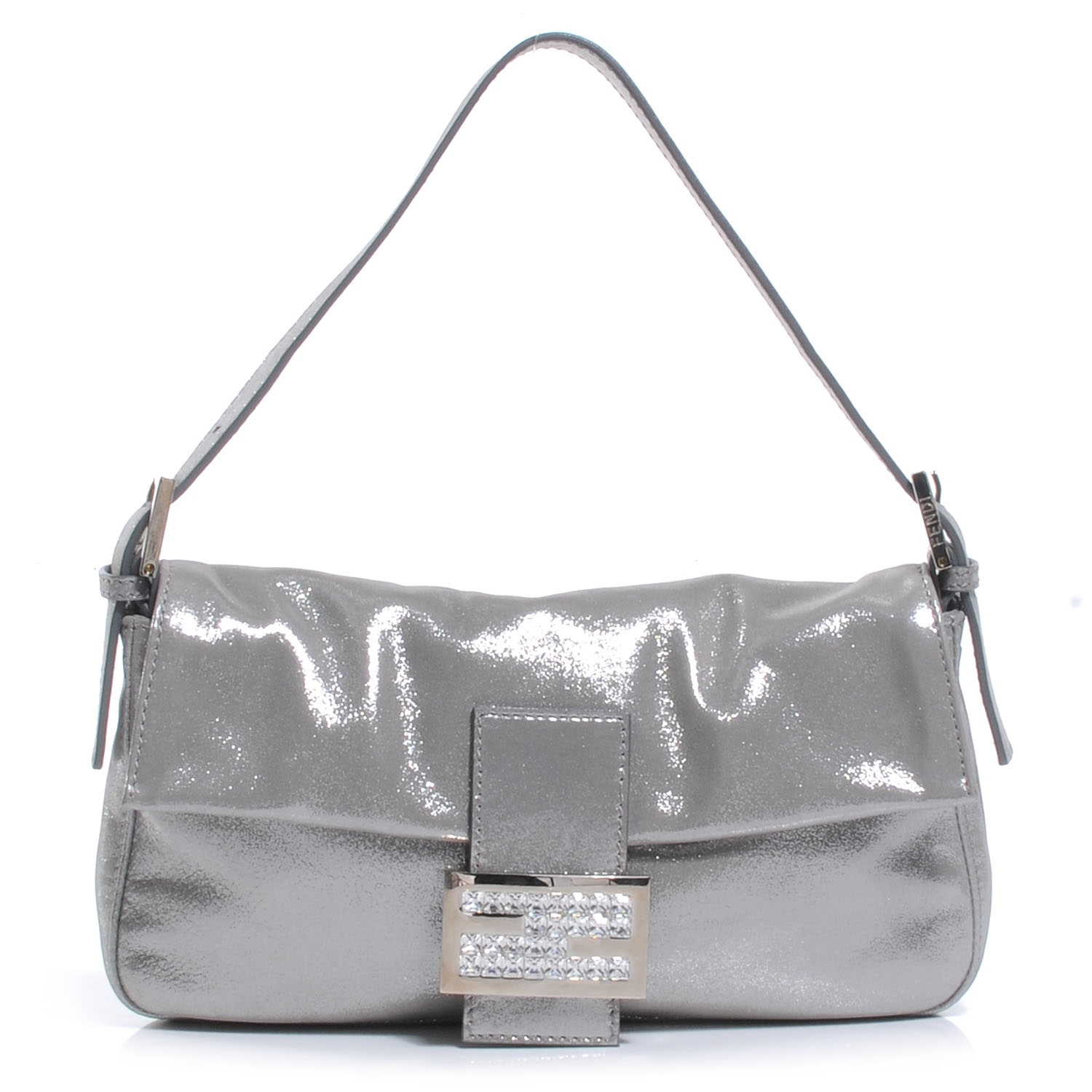 fendi metallic baguette