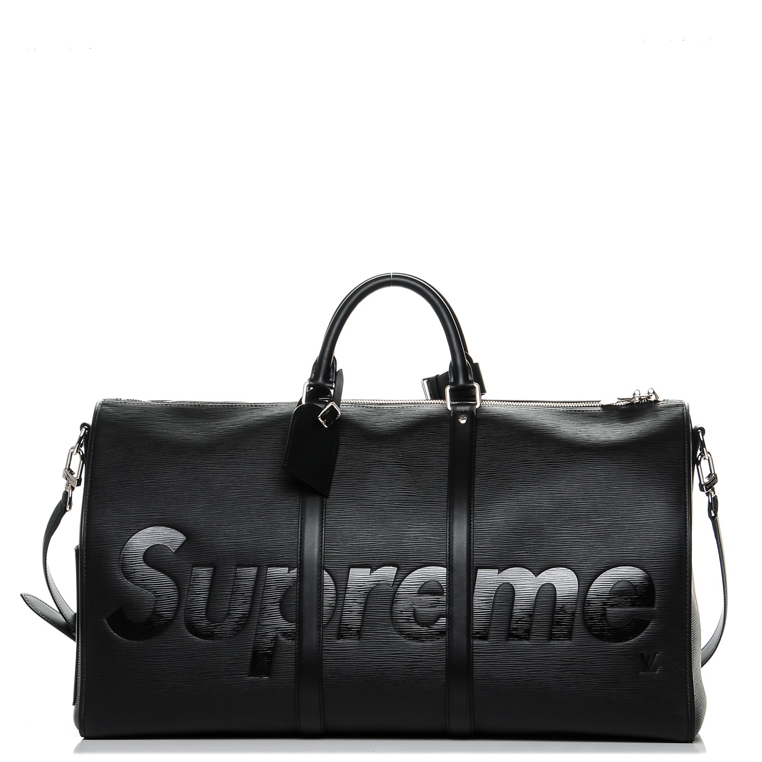 LOUIS VUITTON X Supreme Epi Keepall Bandouliere 55 Black 193629