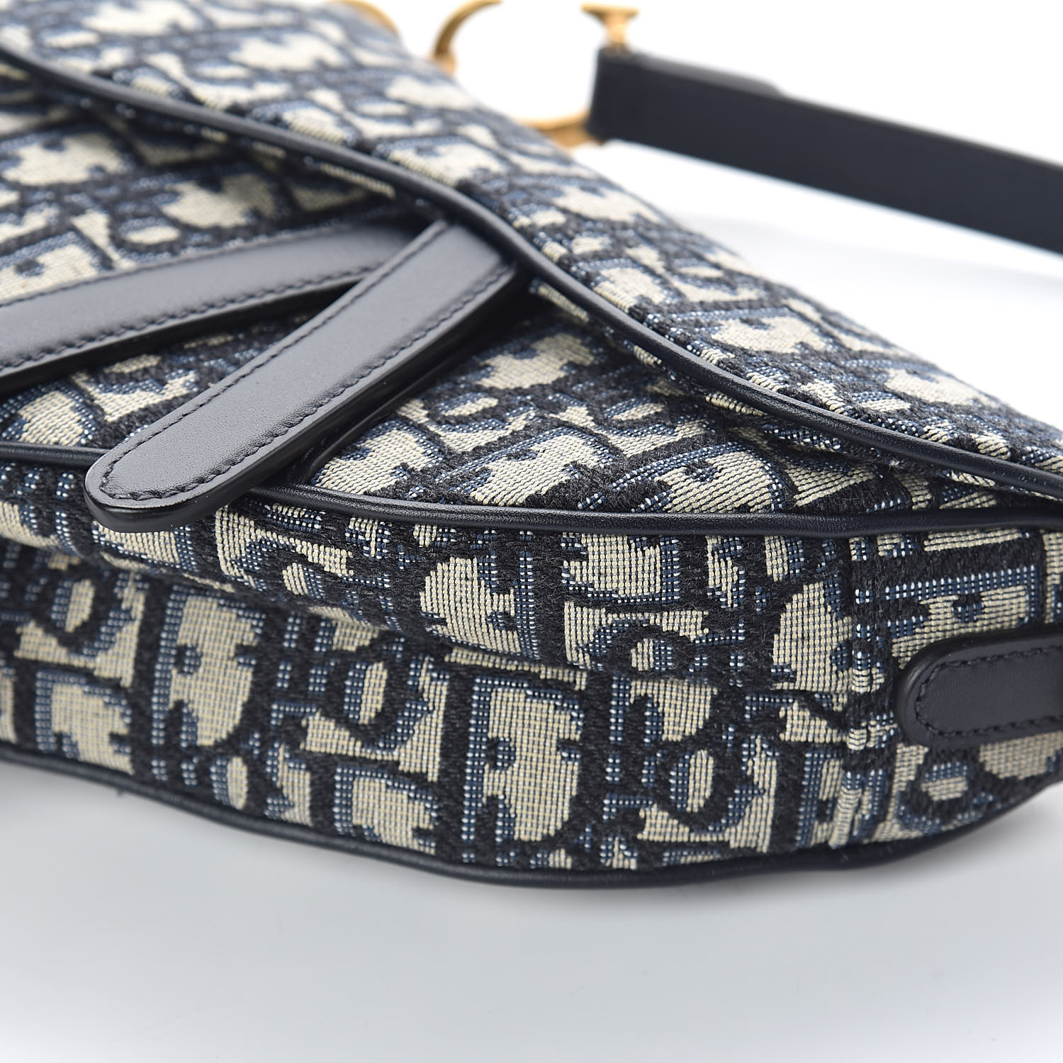 christian dior oblique saddle bag blue
