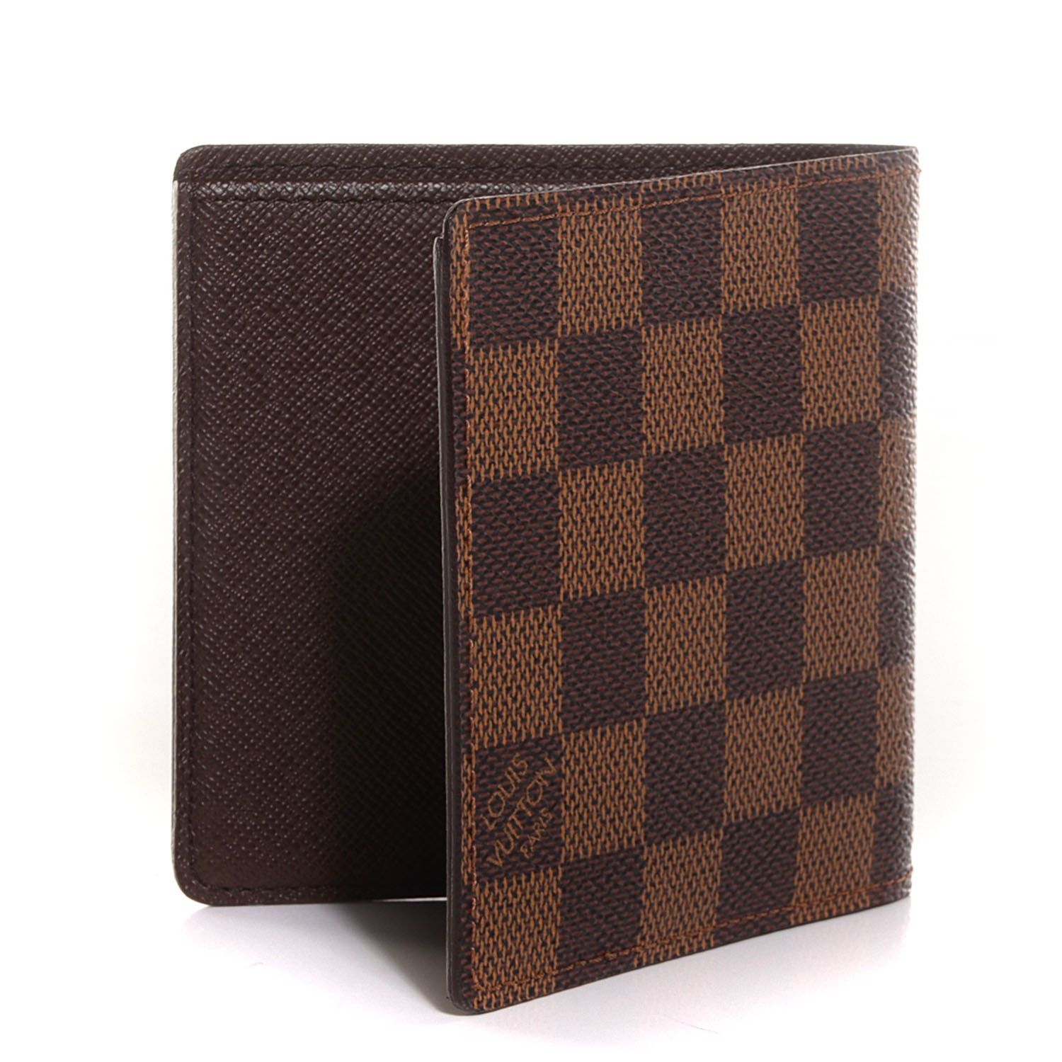 LOUIS VUITTON Damier Ebene Porte-Billets 6 Card Mens Bi-Fold Wallet 93512