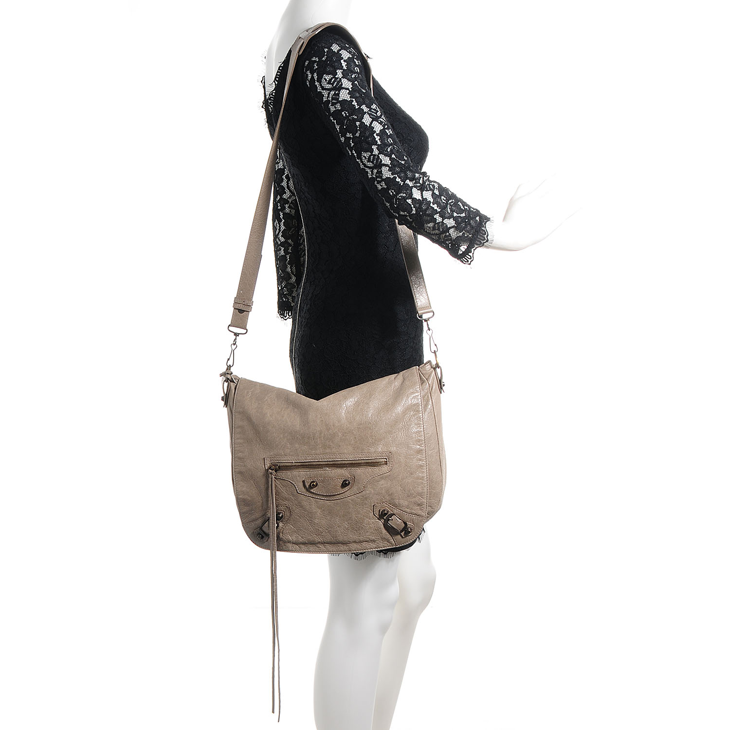 Balenciaga Agneau Folk Messenger Papyrus 86743