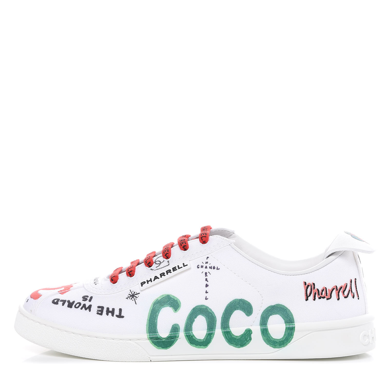 chanel x pharrell white canvas sneaker