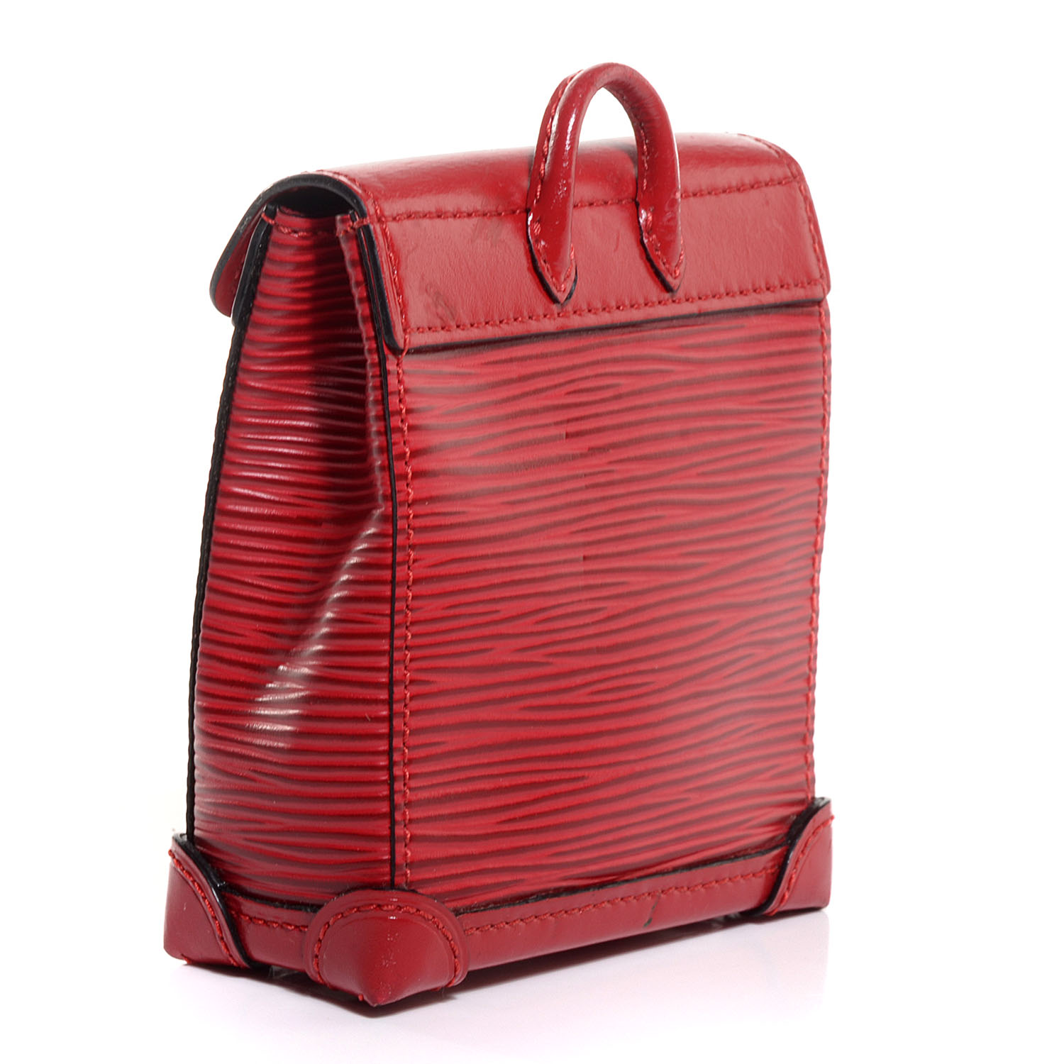 LOUIS VUITTON Epi Mini Steamer Bag Charm Castilian Red 86887