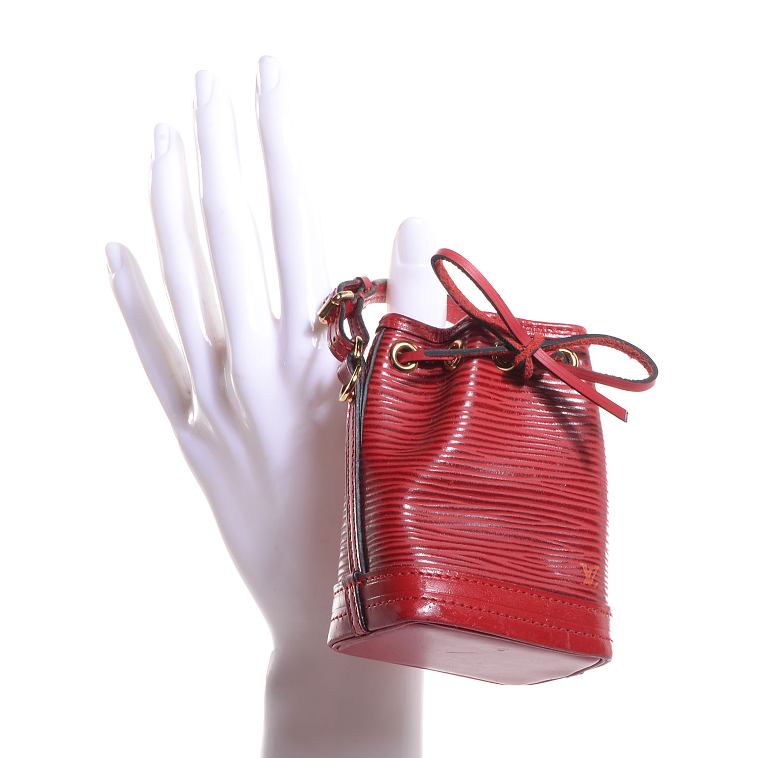 LOUIS VUITTON Epi Mini Noe Bag Charm Castilian Red 86881