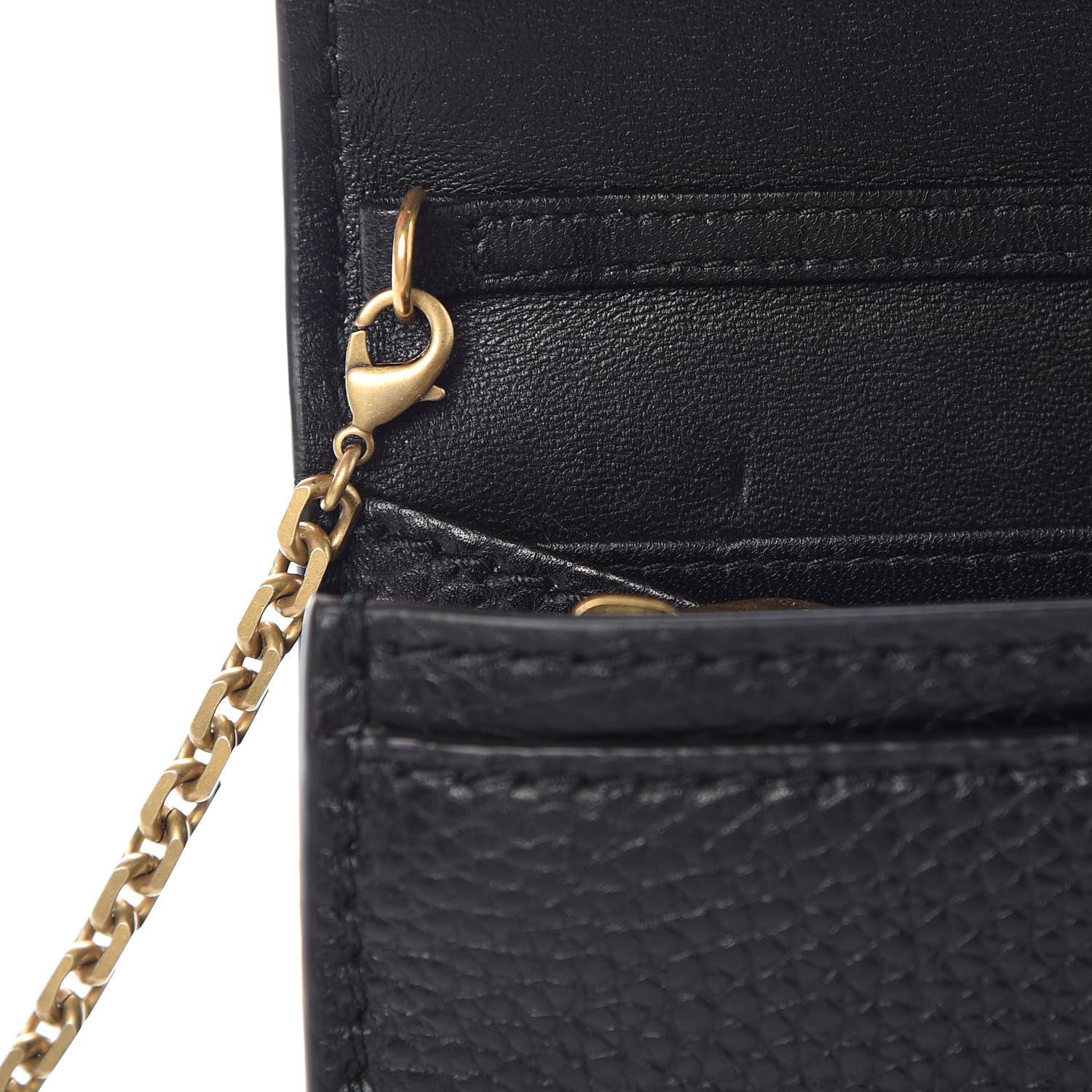 DIOR Calfskin Dioraddict Wallet on Chain Black 311616