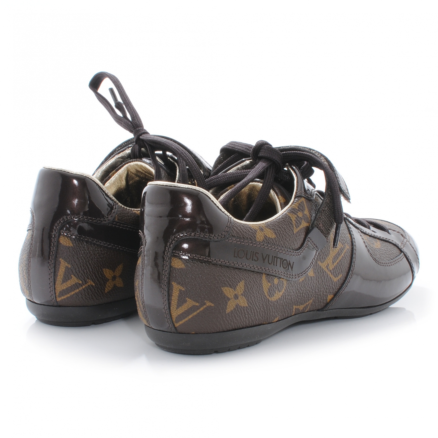 LOUIS VUITTON Monogram Patent Leather Sneakers 35 40368