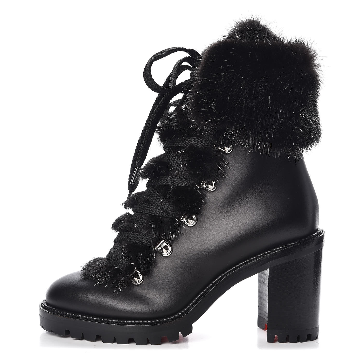 louboutin fur boots