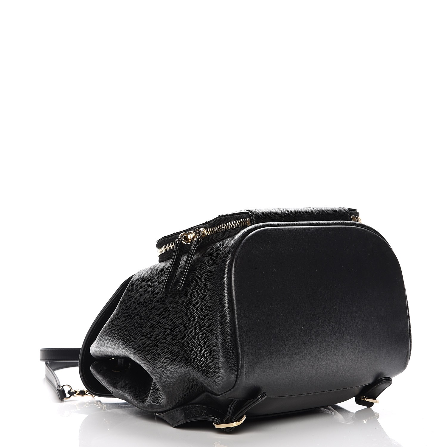 CHANEL Caviar Quilted Business Affinity Backpack Black 206040