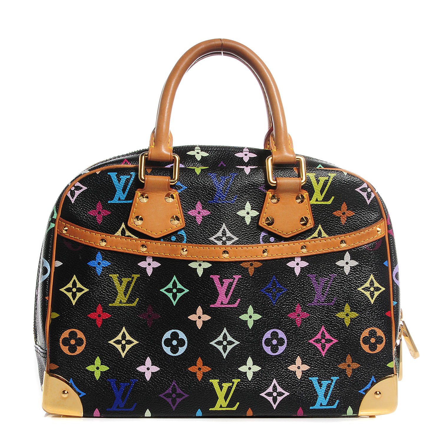 Louis Vuitton White Monogram Multicolor Trouville Bag - Yoogi's Closet