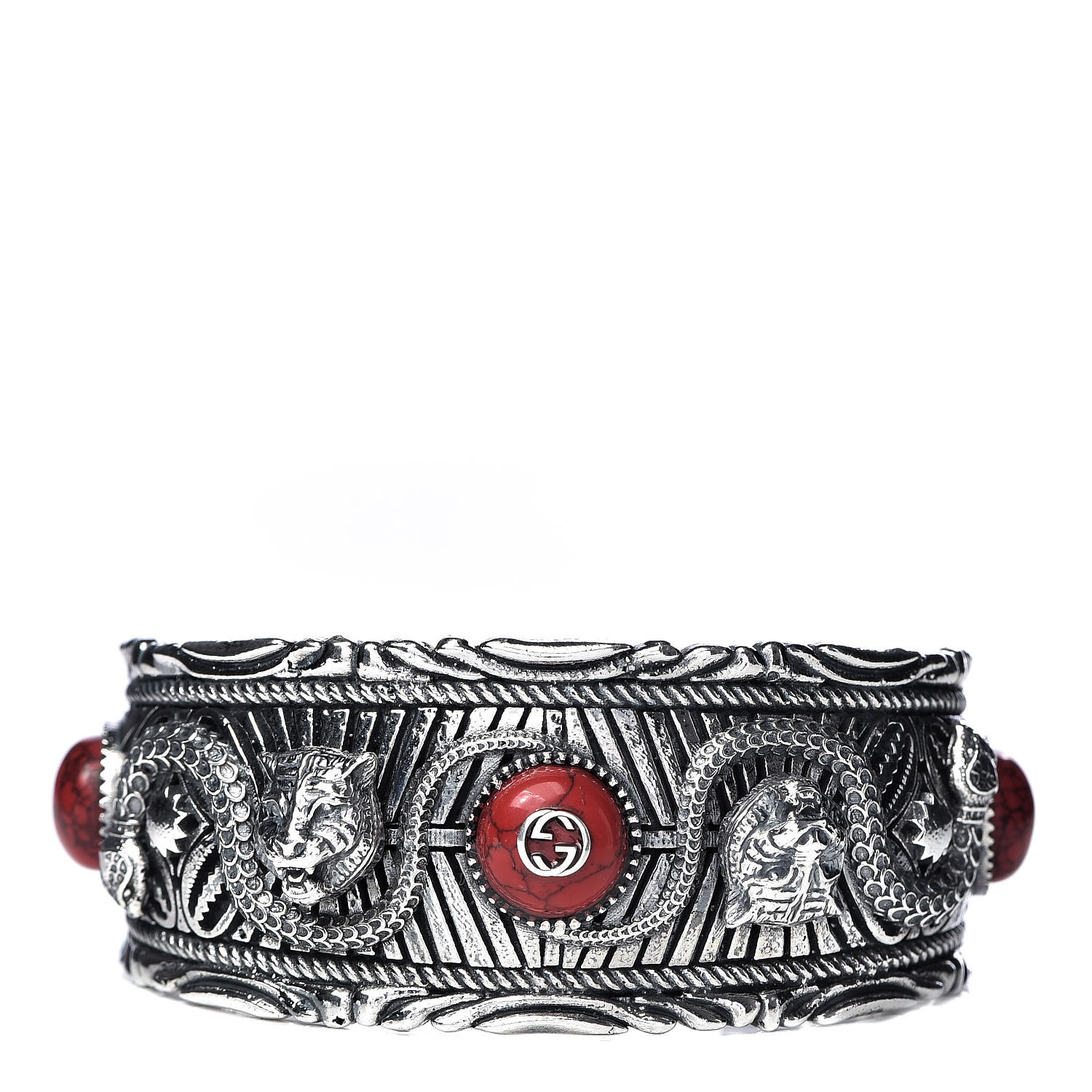 gucci garden bracelet in silver