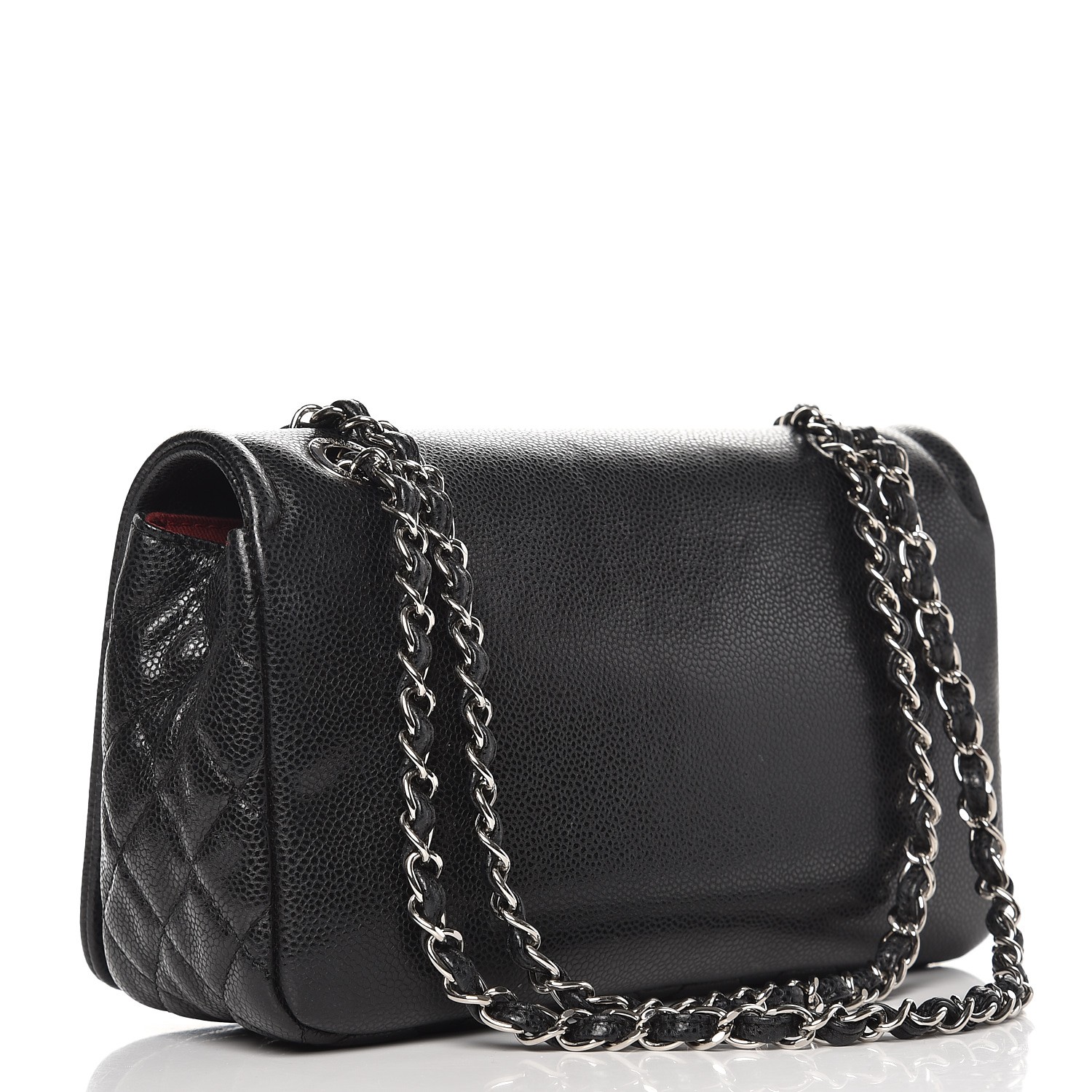 chanel black caviar medium flap