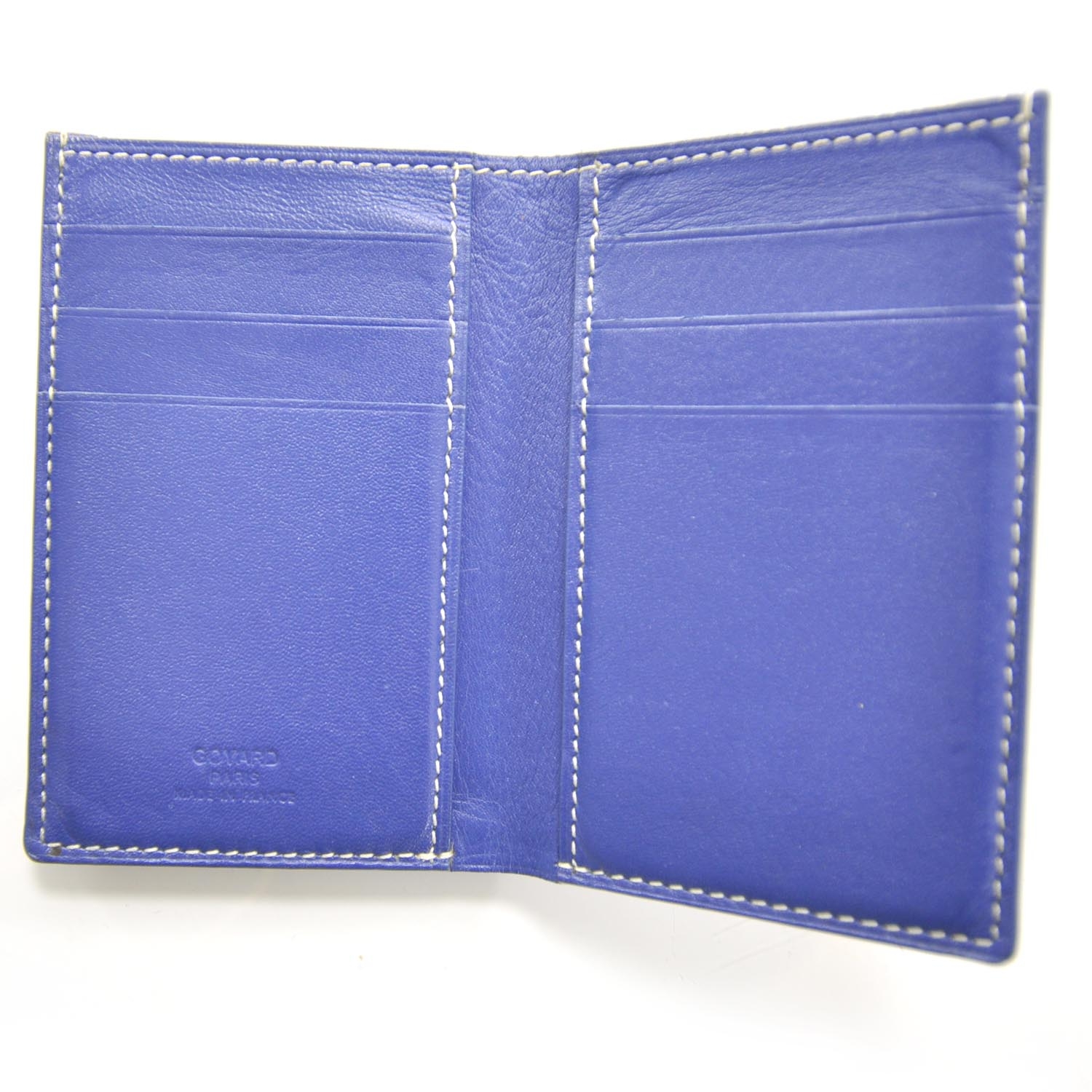 GOYARD Goyardine Card Holder Case Blue 28030
