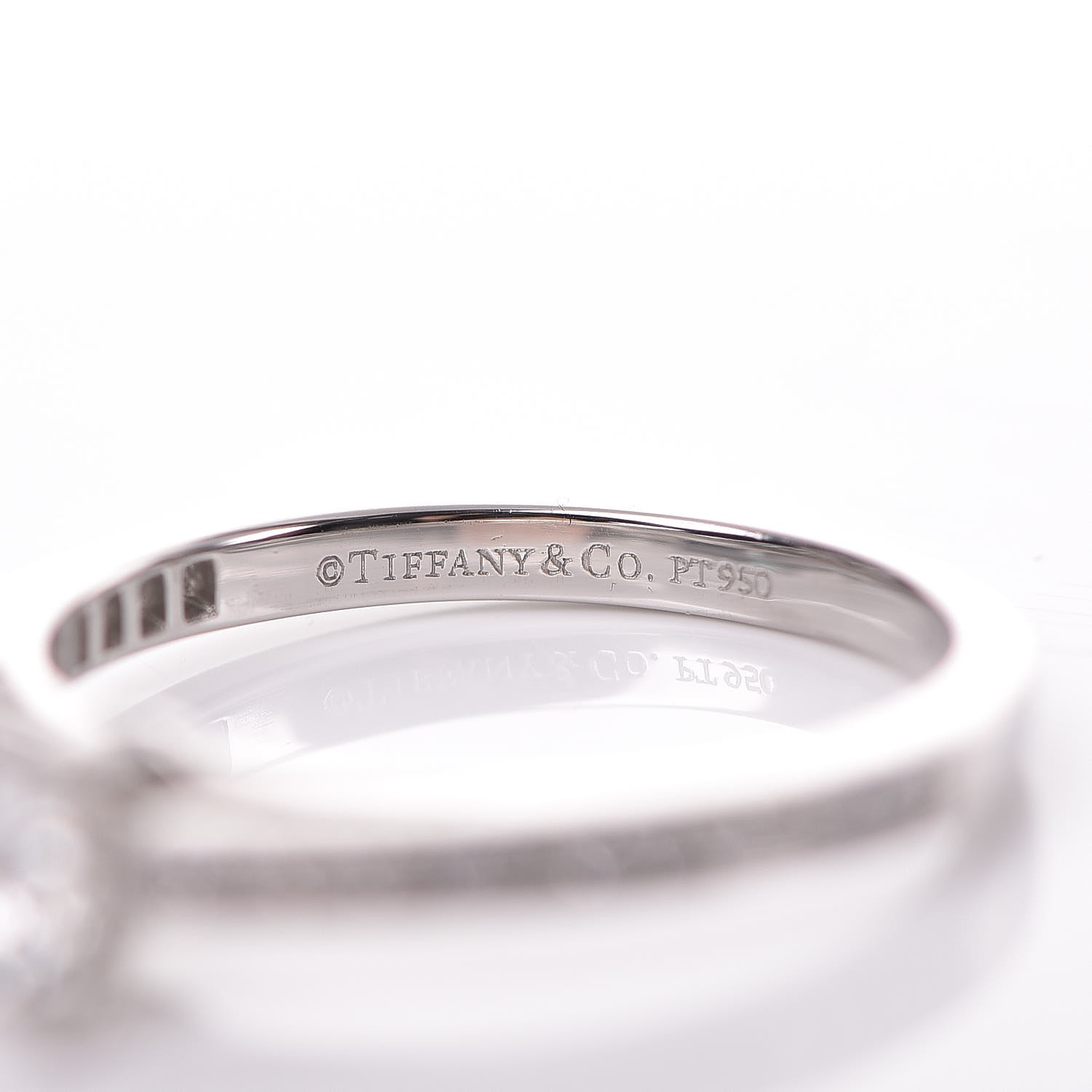 TIFFANY Platinum Diamond .94ct Princess Grace Engagement Ring 54.5 7 311250
