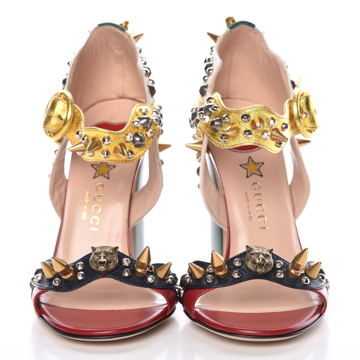 gucci malin studded sandals