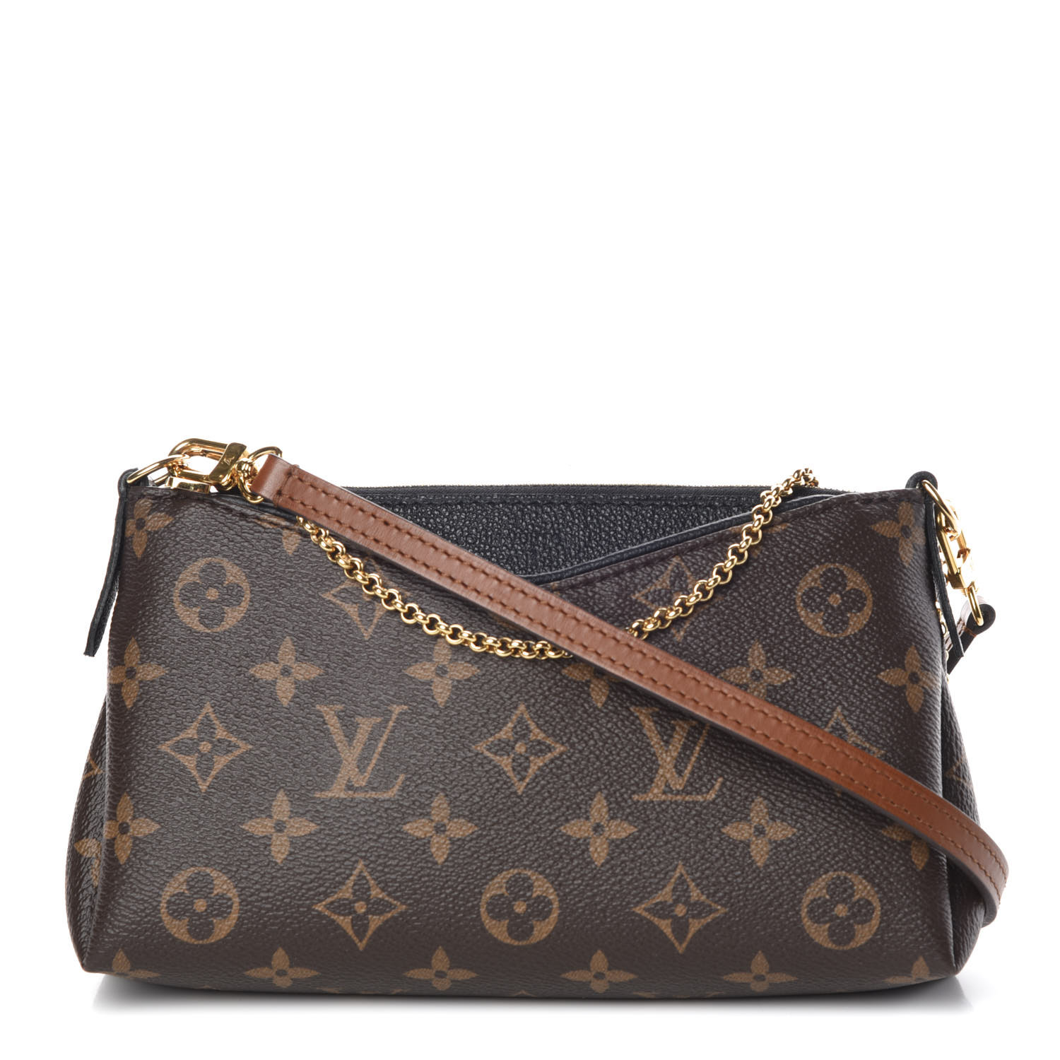 LOUIS VUITTON Monogram Pallas Clutch Black 381042 | FASHIONPHILE