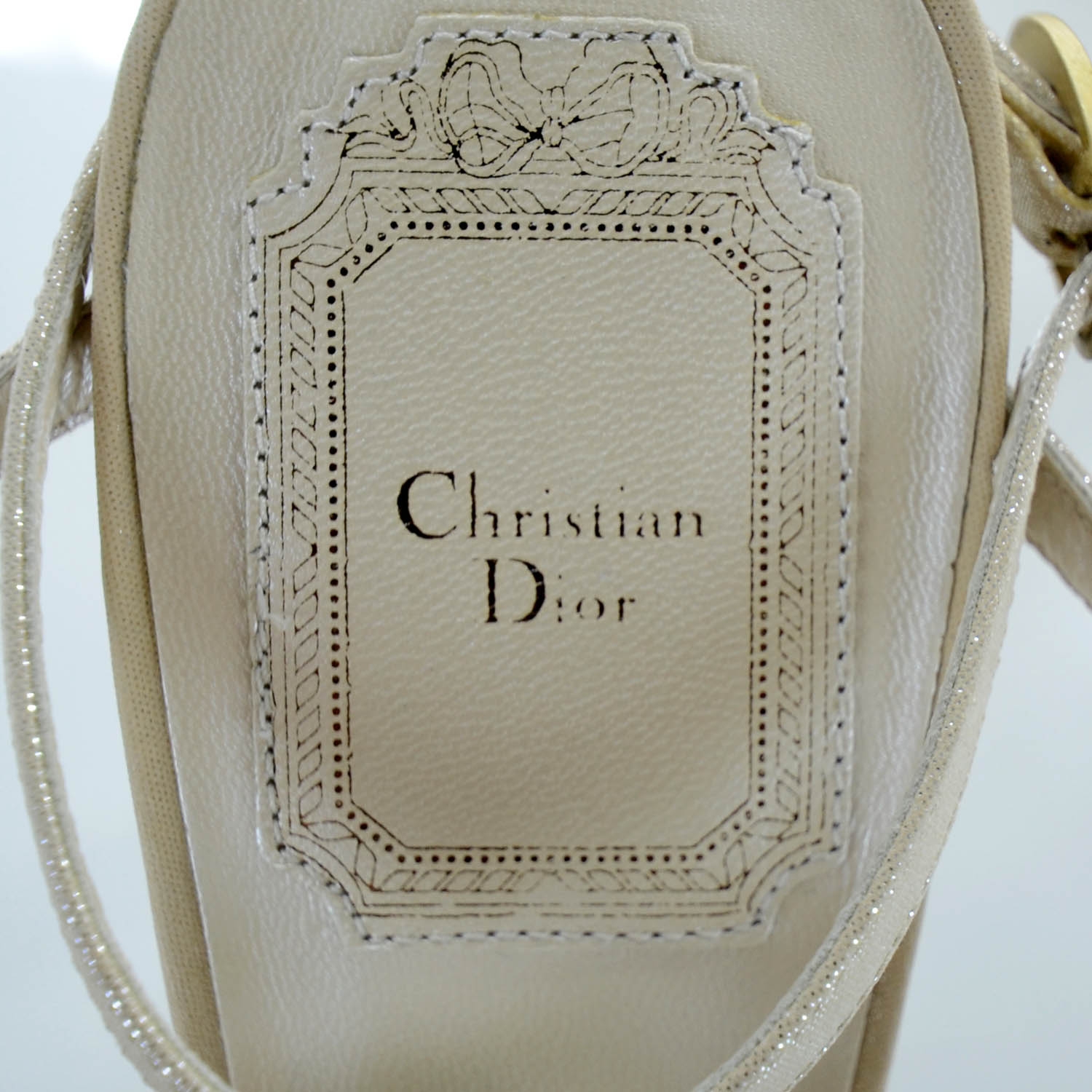 christian dior tan sandals