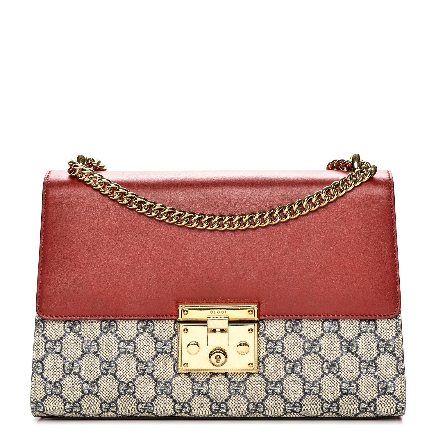 gucci padlock medium red