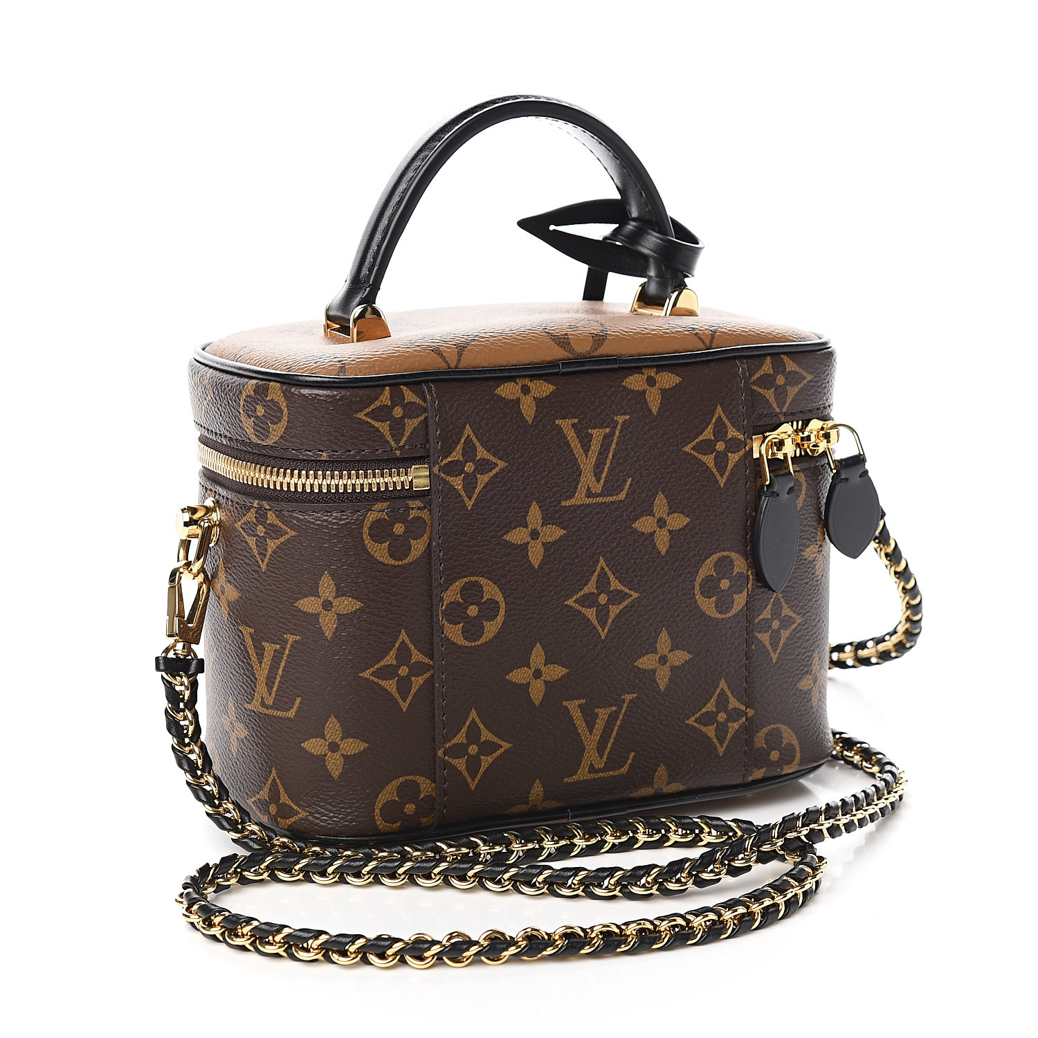 Louis Vuitton Black Monogram Ink Lambskin Vanity PM Gold Hardware, 2020 (Like New), Womens Handbag