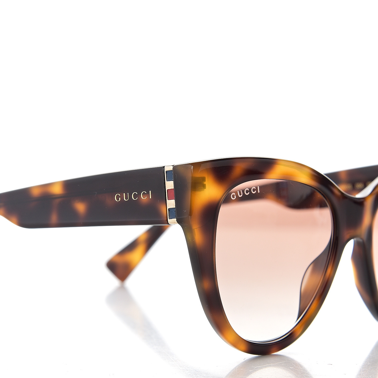 Gucci Cat Eye Gg0460s Sunglasses Havana 546034