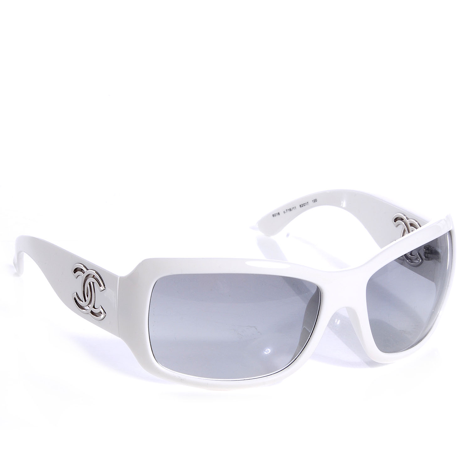 CHANEL CC Sunglasses 6018 White 75053