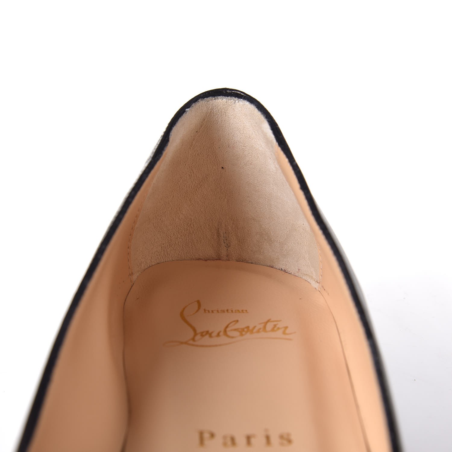 black shiny flats
