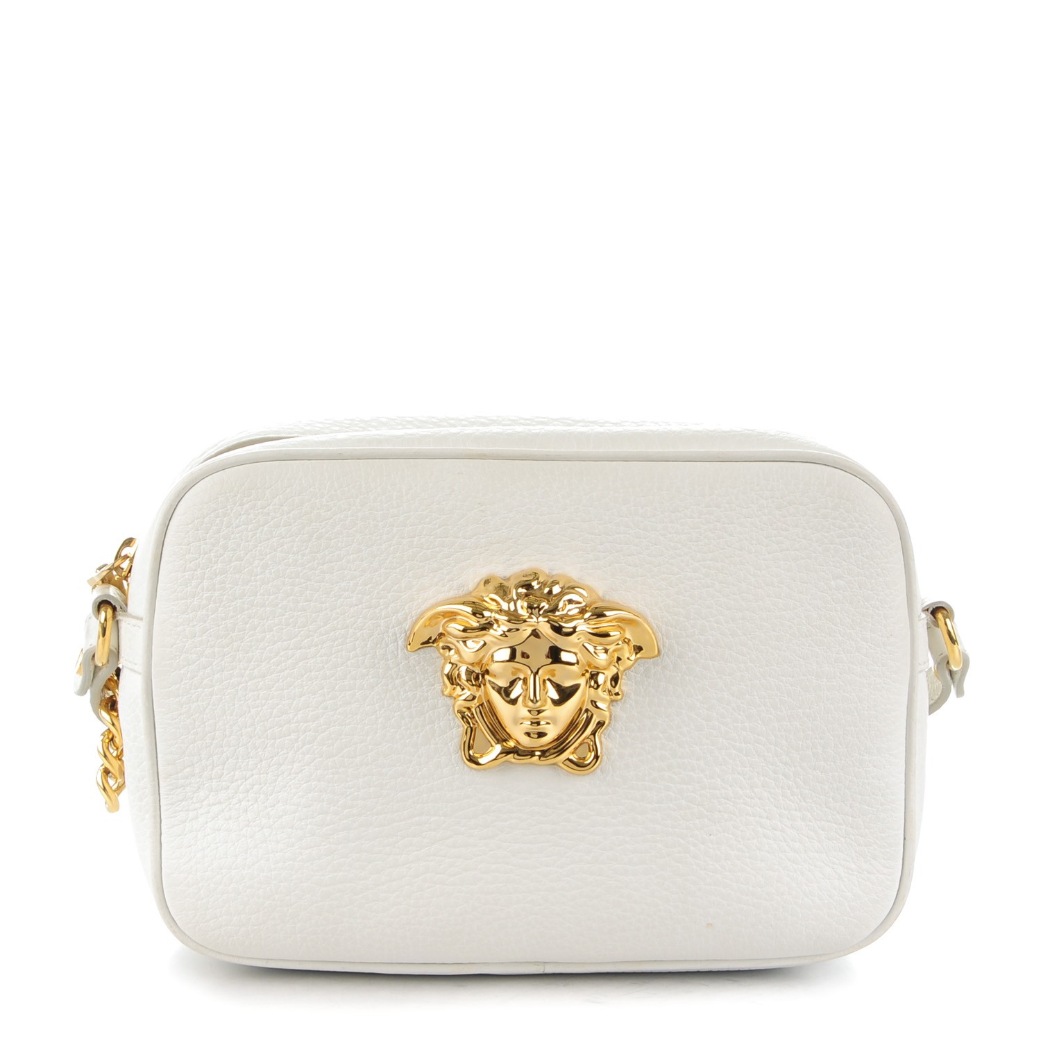 Versace Calfskin Palazzo Camera Bag White 159751