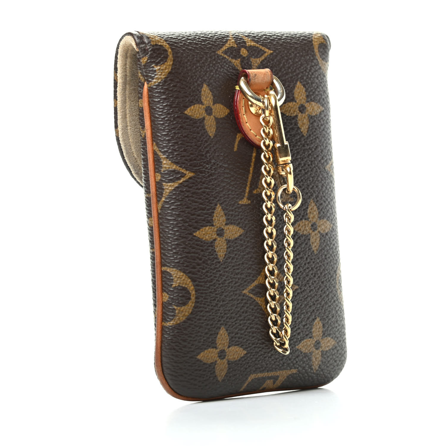 LOUIS VUITTON Monogram Cell Phone Case w/ Chain 773819 FASHIONPHILE