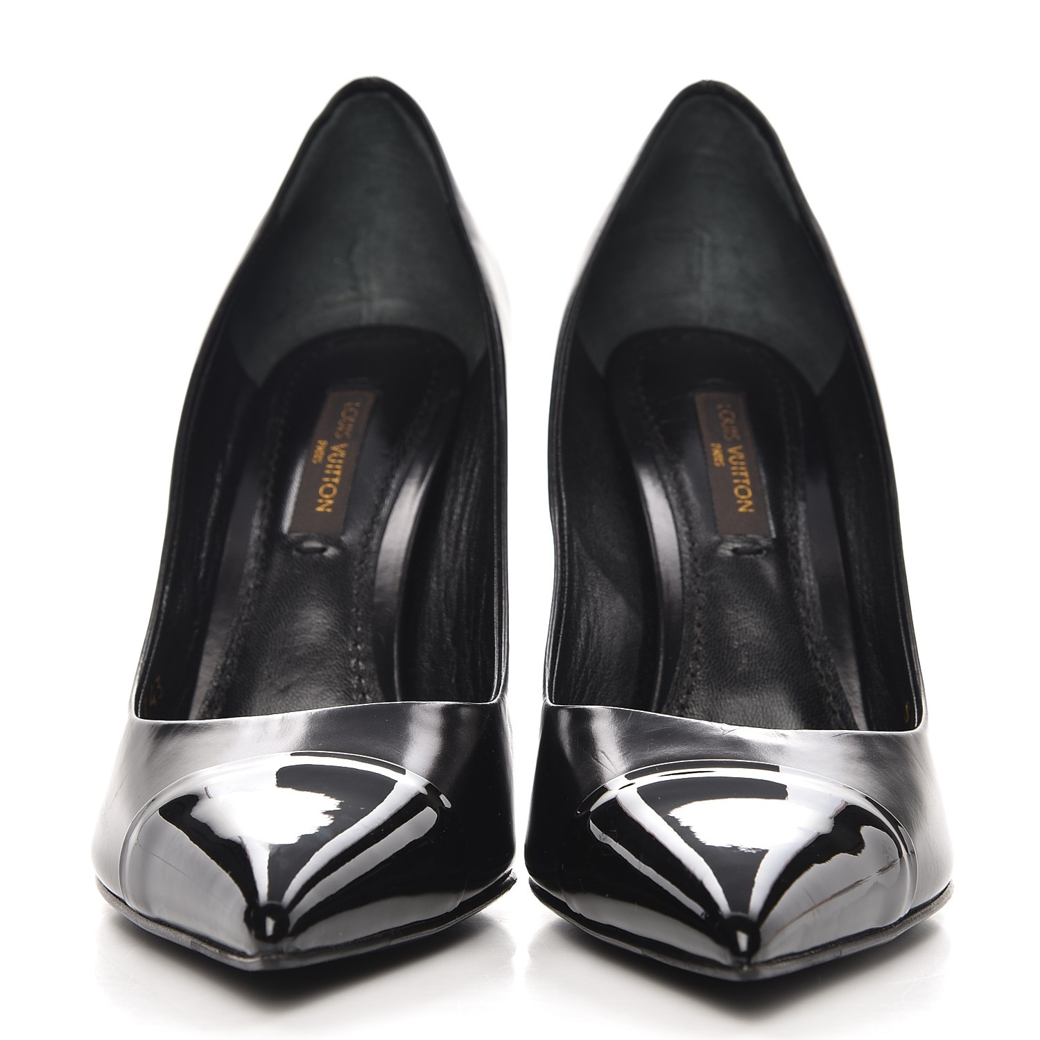 black pumps with white cap toe