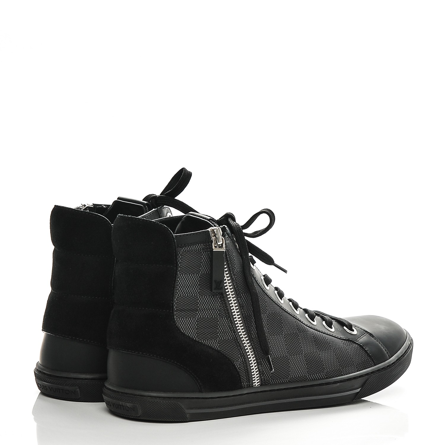Louis Vuitton, Shoes, Louis Vuitton Suede Black High Tops Like New 8