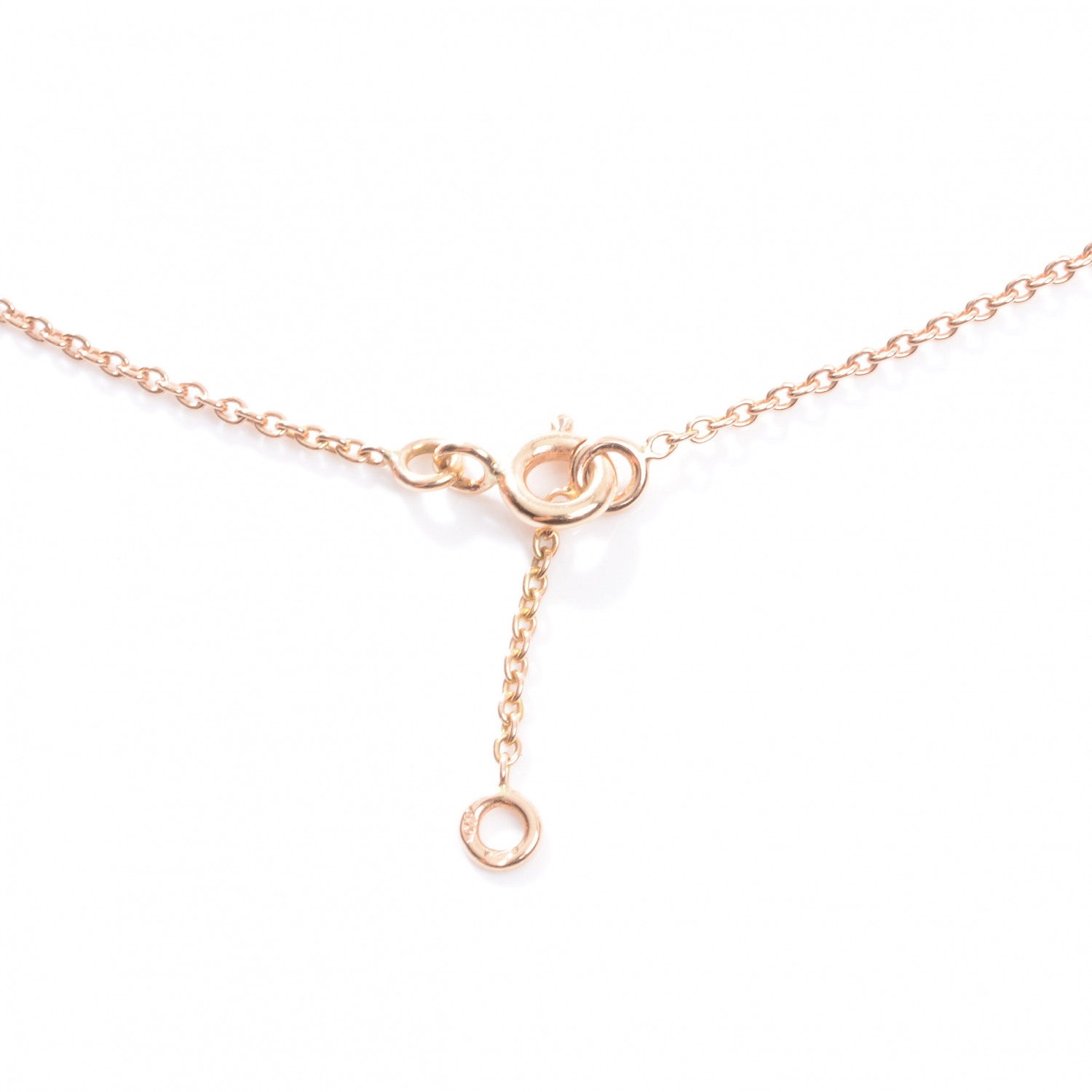 HERMES 18K Rose Gold and Diamond Chaine D Ancre Enchainee Necklace MM 45906