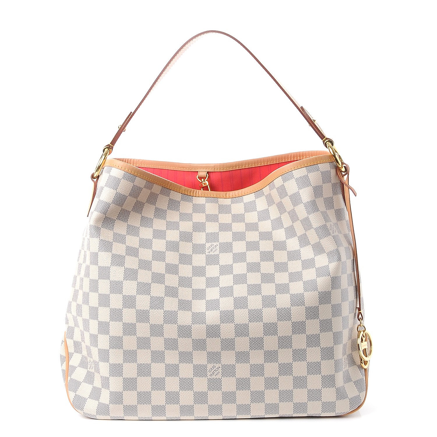 LOUIS VUITTON Damier Azur Delightful MM Pink 244710