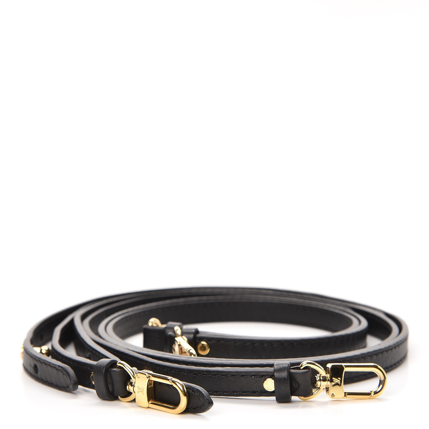 louis vuitton black leather strap