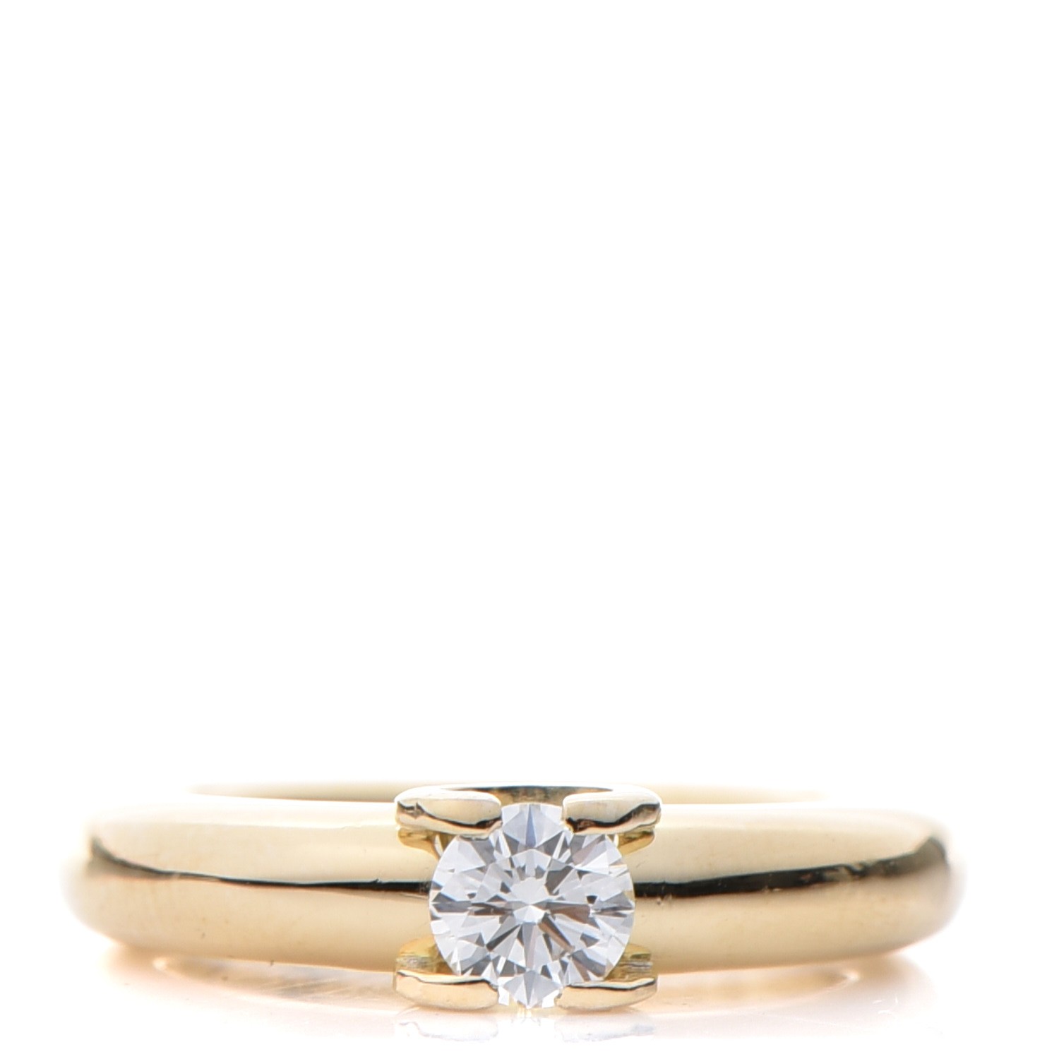 cartier yellow gold engagement ring