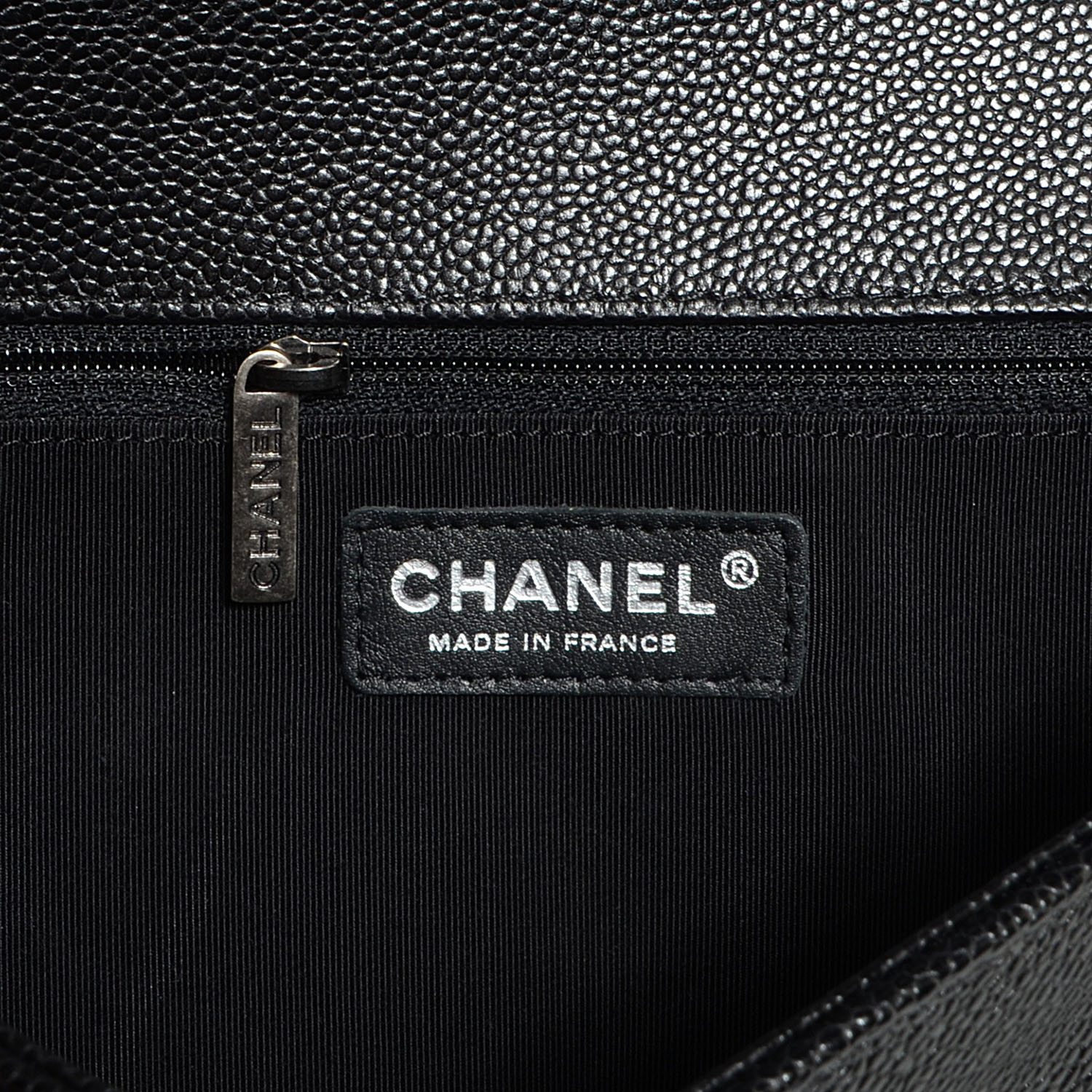 chanel black caviar medium flap