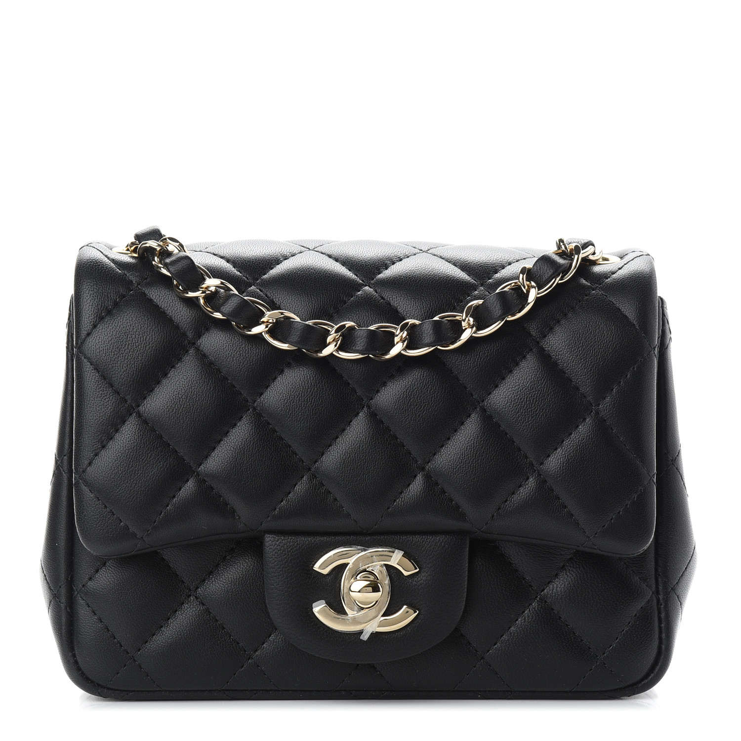 chanel square mini black