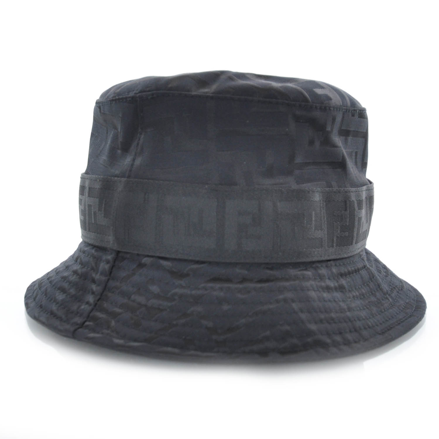 FENDI Zucca Bucket Hat Black Large 31718