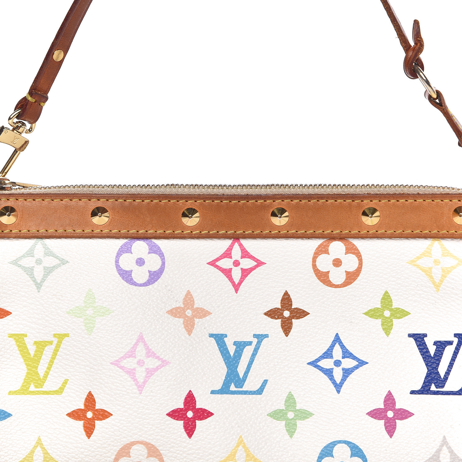 louis vuitton pochette white multicolor