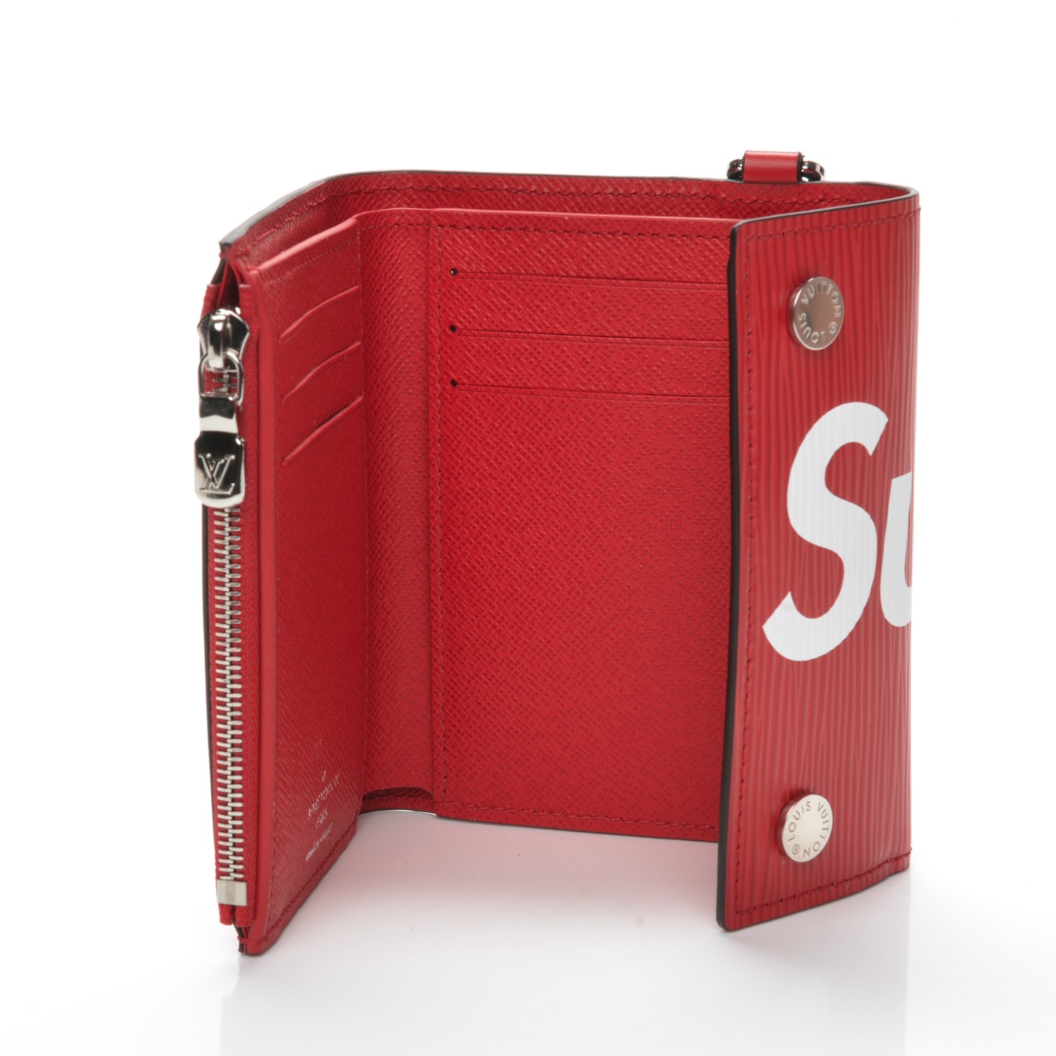 LOUIS VUITTON X SUPREME Epi Chain Wallet Red 194430