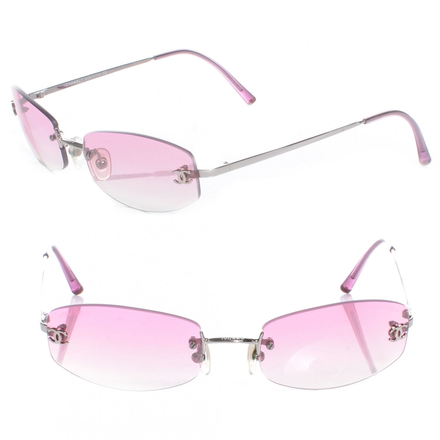 chanel pink gold sunglasses