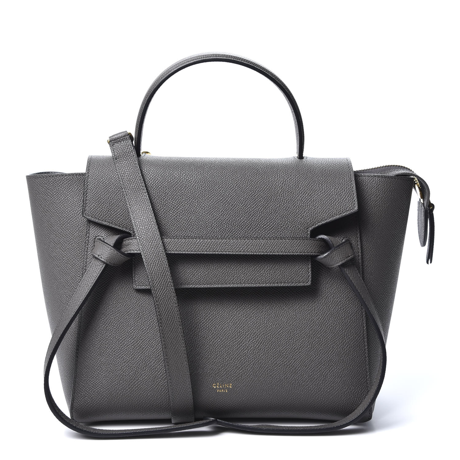 micro belt bag in grained calfskin