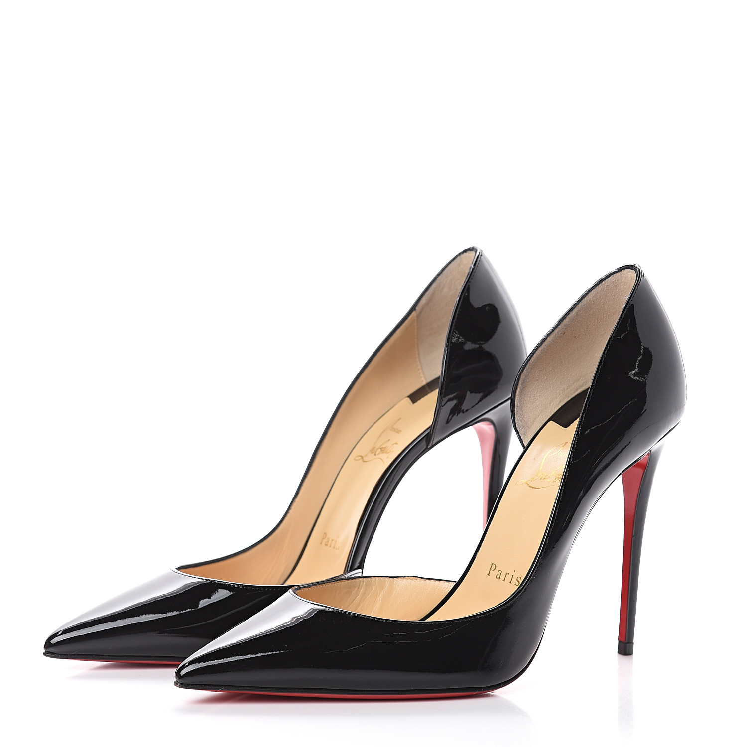 christian louboutin iriza black patent pumps