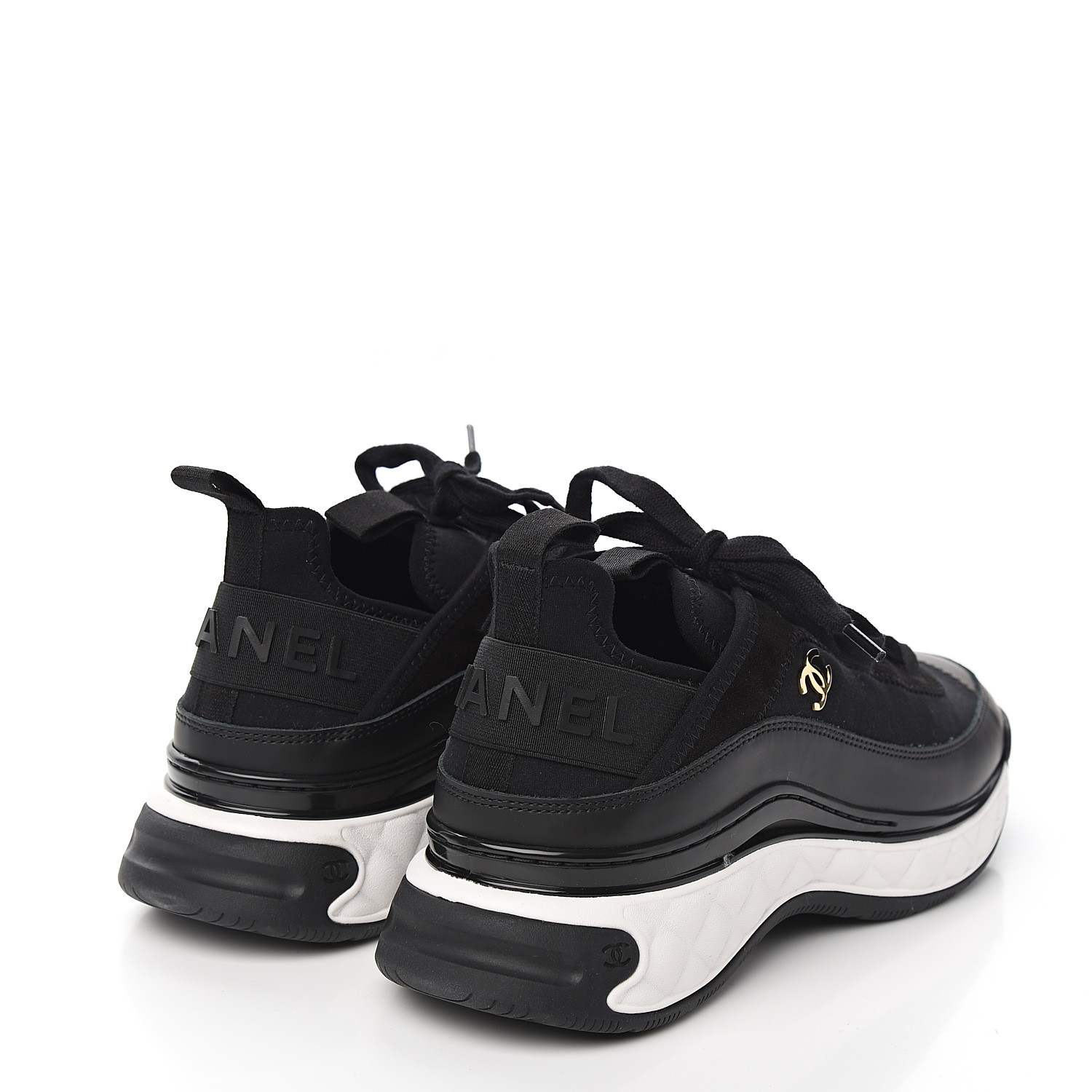 chanel cc calfskin sneakers