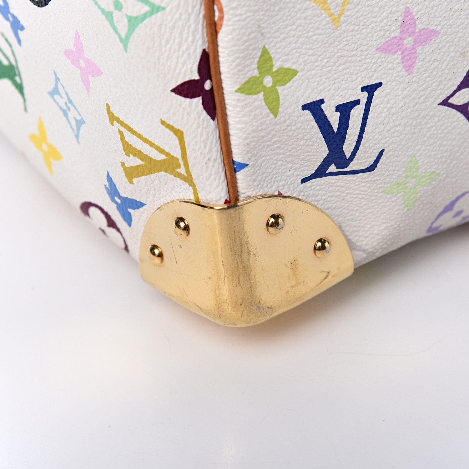 LOUIS VUITTON Monogram Multicolor Speedy 30 White 552300