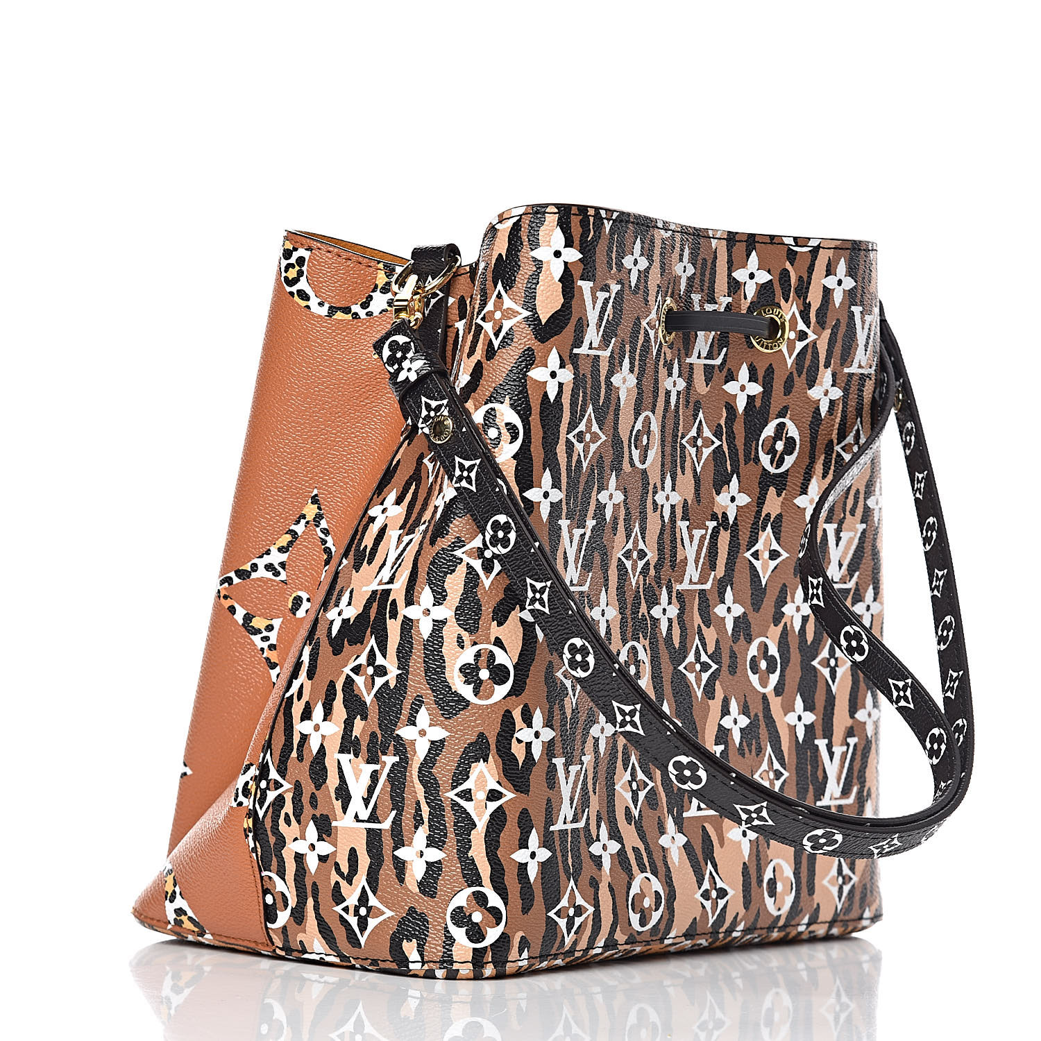 louis vuitton neonoe jungle LOUIS VUITTON Monogram Giant Jungle NéoNoé Caramel 438292