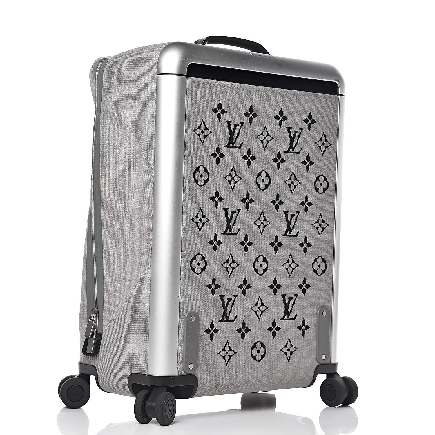 LOUIS VUITTON Knit Monogram Horizon Soft 55 Suitcase Grey 436043