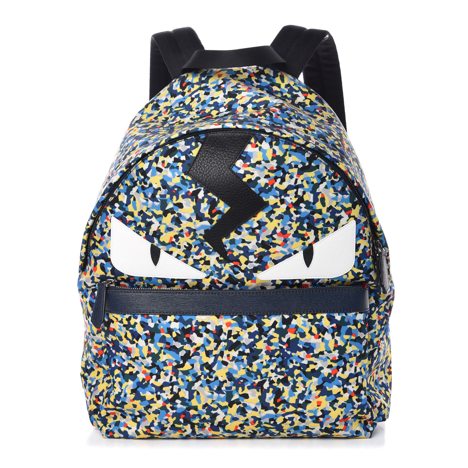 FENDI Vitello Nylon Confetti Print Monster Backpack Multicolor 123568