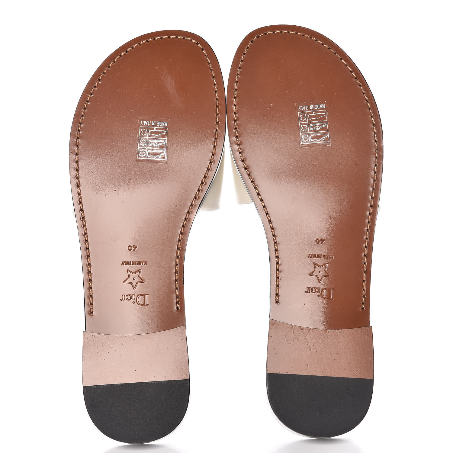 christian dior white sandals
