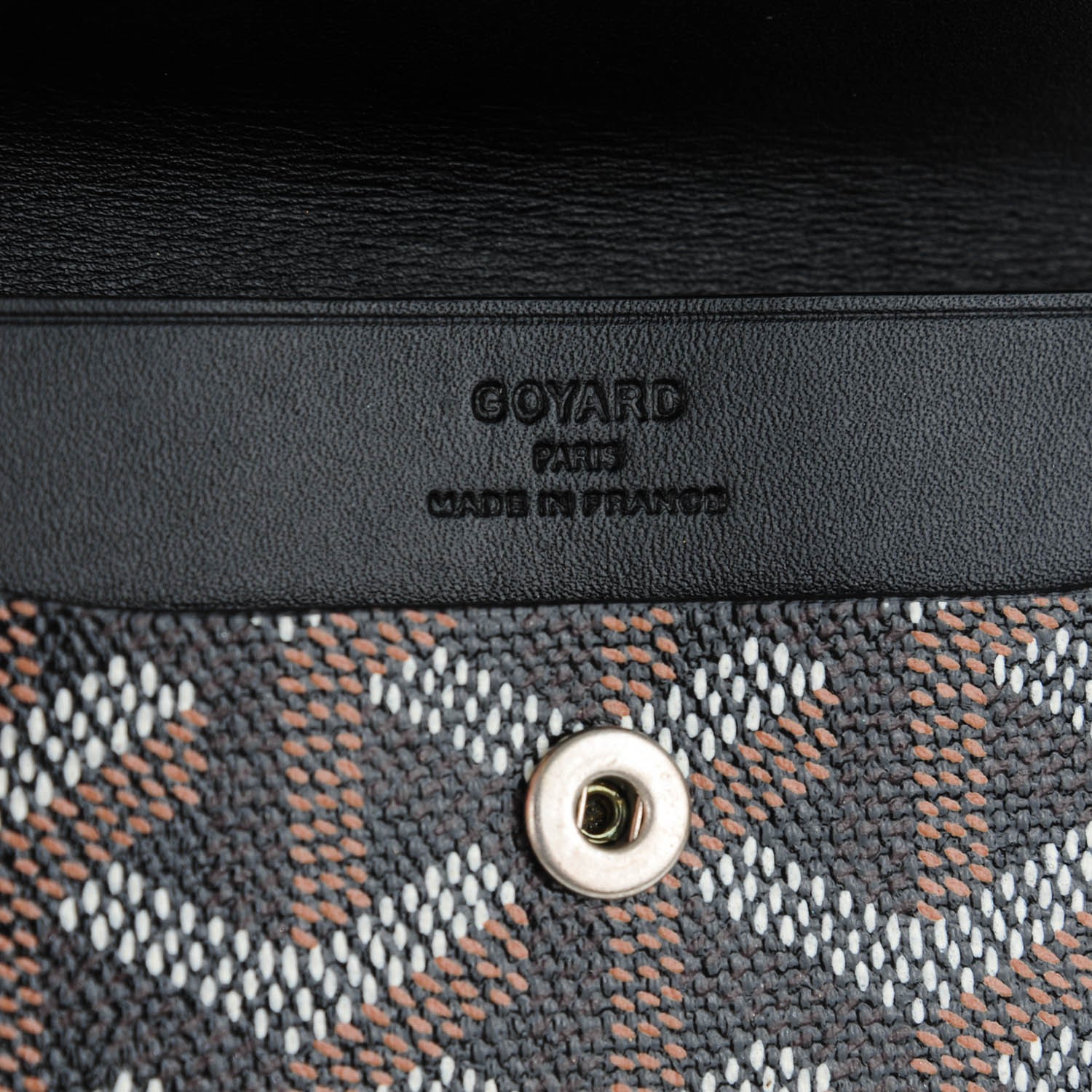 GOYARD Goyardine Coin Purse Wallet Black 153407