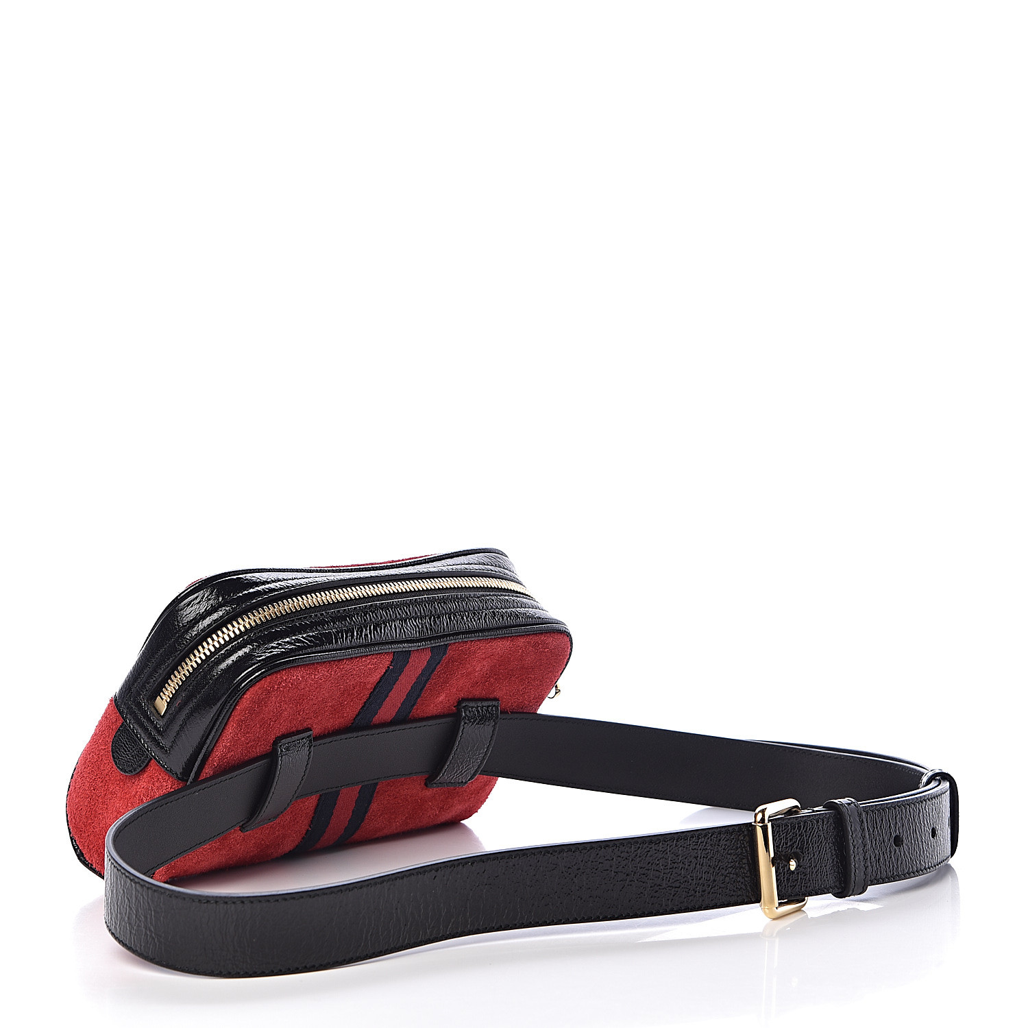 GUCCI Suede Small Ophidia Belt Bag 95 38 Hibiscus Red 478860